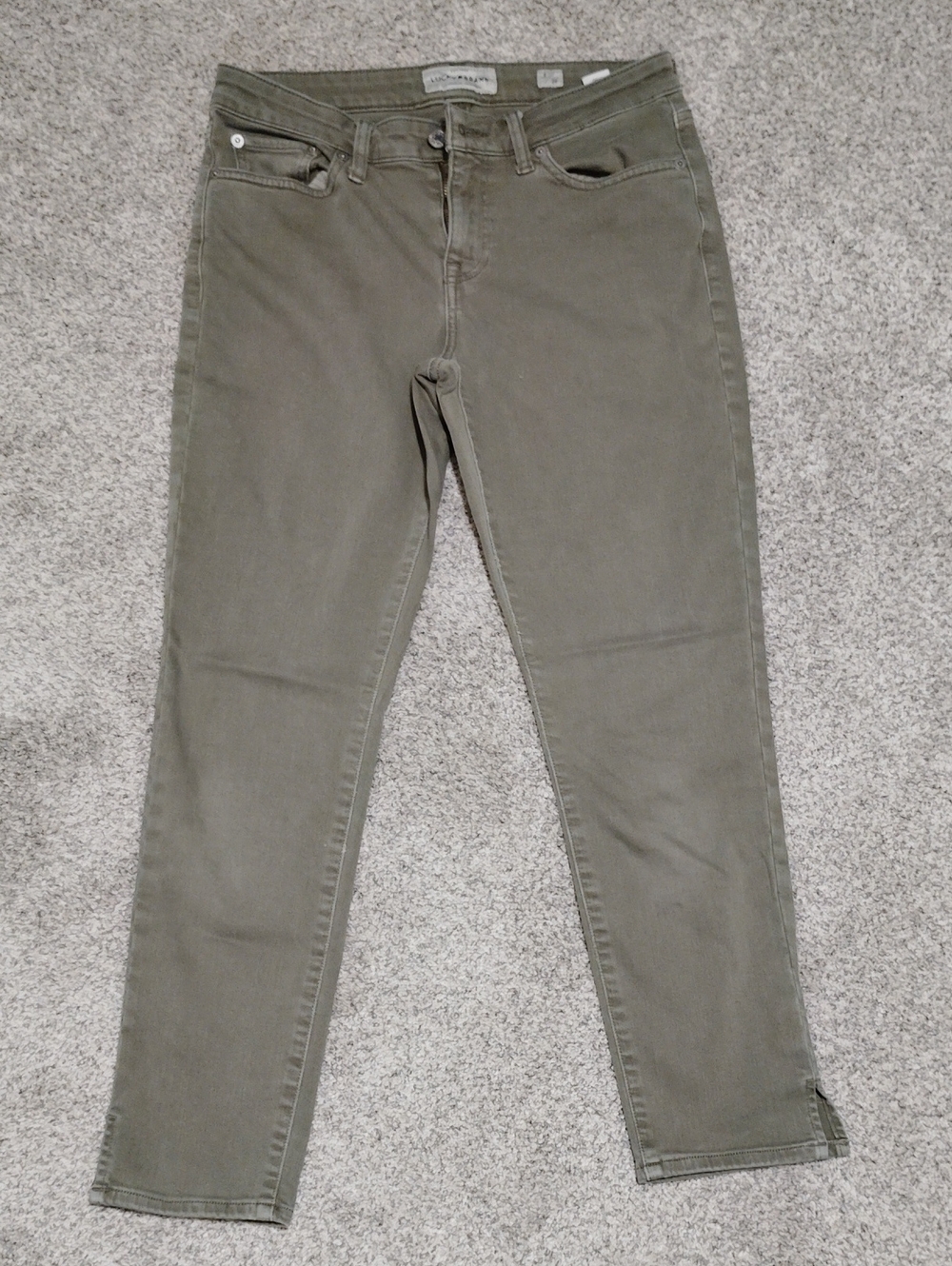 Lucky Brand Olive Green Skinny Jeans